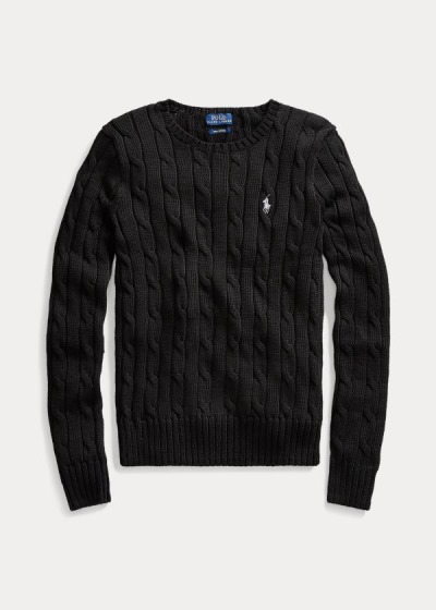 Polo Ralph Lauren Cable-Knit Cotton Striktrøje Dame Danmark (MHBSO7329)